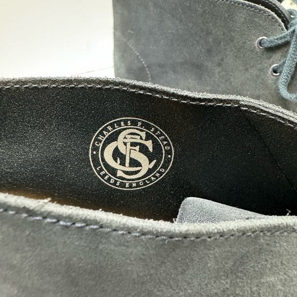 Clarks | Women's Dark Navy Blue Suede Leather Lace Up Desert Chukka Boots - Picture 10 of 12